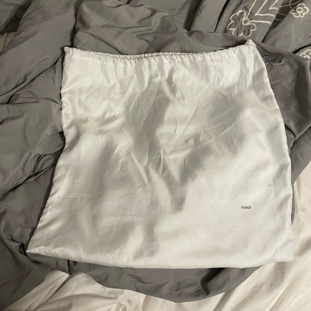 Authentic white fendi dust bag